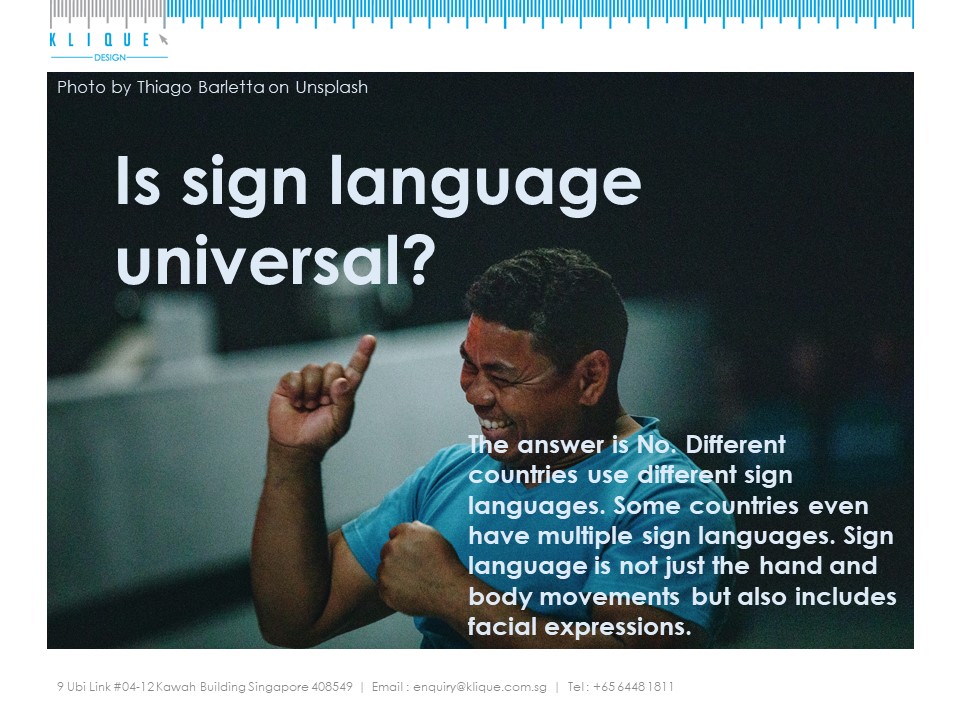 Is sign language universal?